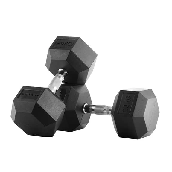 Bodytone Hexagonal Rubber Dumbbells 20 Kg (pair) 1 Bodytone Hexagonal Rubber Dumbbells 20 Kg (pair)