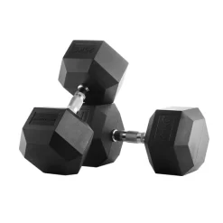 Bodytone Hexagonal Rubber Dumbbells 25 Kg (pair)