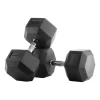 Bodytone Hexagonal Rubber Dumbbells 30 Kg (pair)