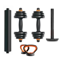 FED Xiaomi V2 20 Kg Barbell, Discs And Kettlebell Set