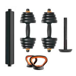 FED Xiaomi V2 30 Kg Barbell, Discs And Kettlebell Set