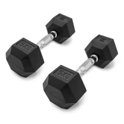 Leffort 5 Kg Hexagonal Dumbbells (Pair)