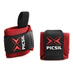 Picsil Wrist Wraps Black Red (pair)