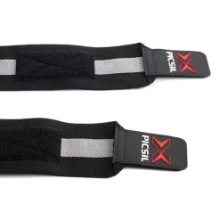 Picsil Wrist Wraps Black Grey Red (pair) -Work Out pic 8436588681331 003 1 1