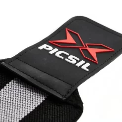 Picsil Wrist Wraps Black Grey Red (pair) -Work Out pic 8436588681331 004 1 1