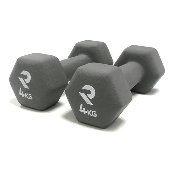 Ruster Neoprene 4 Kg Dumbbells Grey (Pair) 1 Ruster Neoprene 4 Kg Dumbbells Grey (Pair)