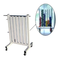 Softee Vinyl Weight Stand With Wheels And Bar