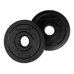 Tunturi Rubber 0.5 Kg Discs Black (Pair)